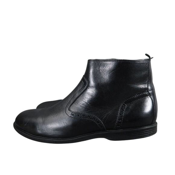 Hush Puppies Shoes Mens 10 Ankle Boots Shepsky Black Leather Zip Dress Classic main image 16